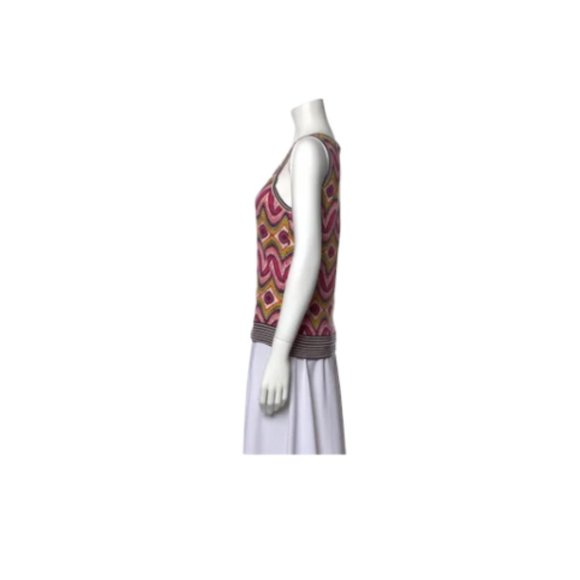 Tory Burch Printed Scoop Neck Top Cottage core vibe - Picture 2 of 3